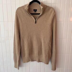J.Crew Half-Zip Cotton Sweater | Size L